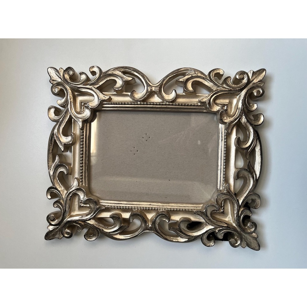 Pair of 2 Shabby Chic Champagne Ornate Baroque frames